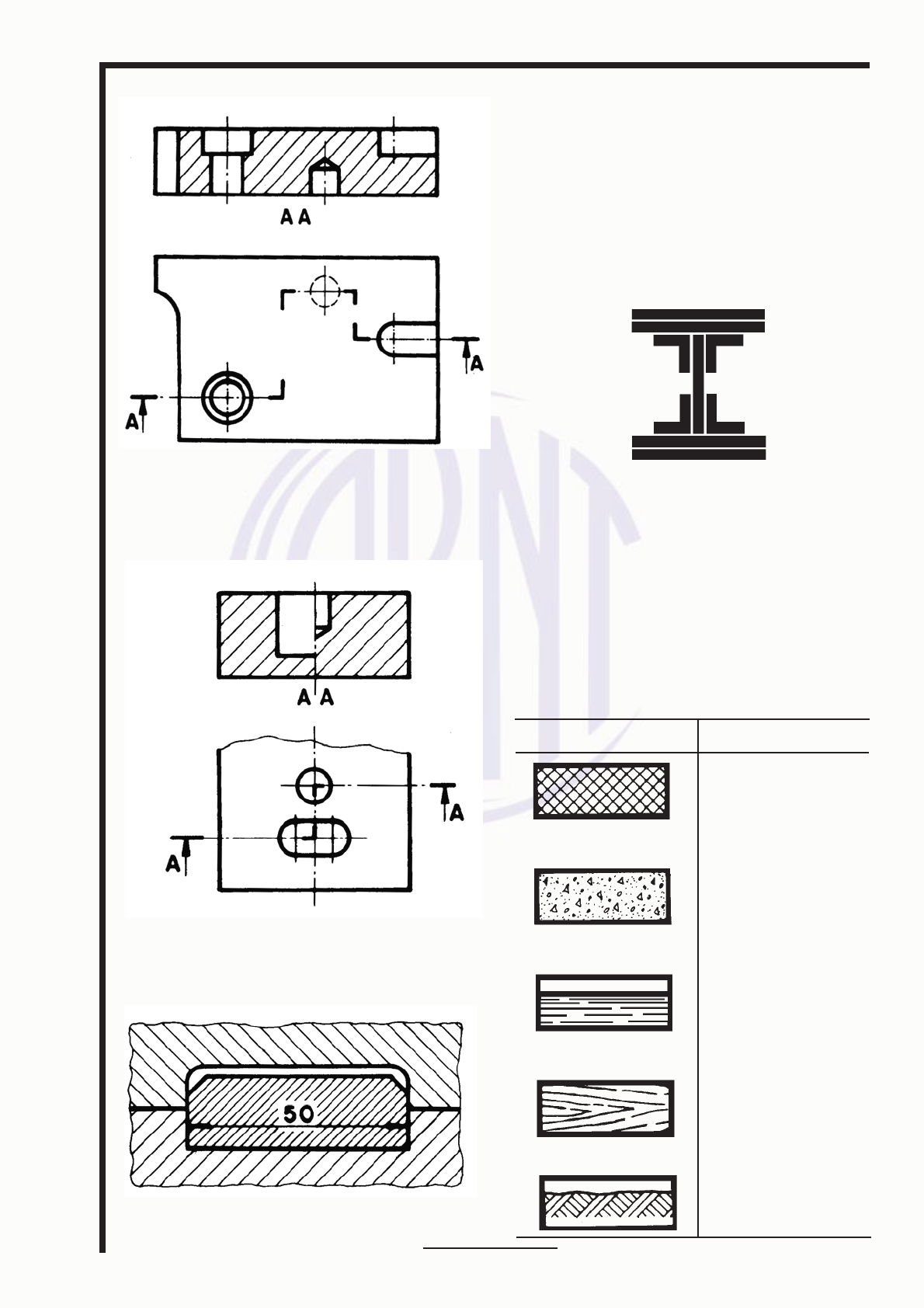 NBR 12298 Representação Area de Corte por meio de hachuras Engenharia