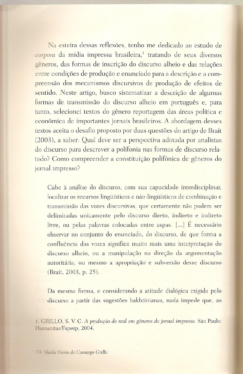 Grillo Sheila V De G Discurso Alheio Polifonia E Apreens O Ielp I