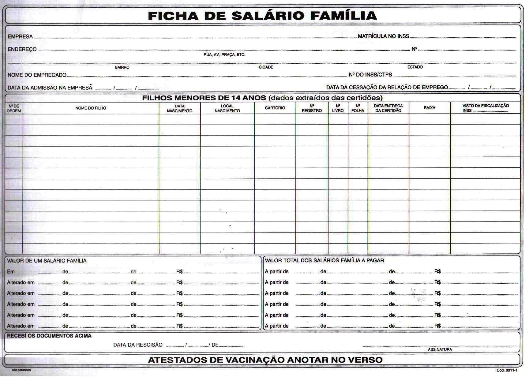 10 01cópia FICHA SALÁRIO FAMILIA PG 1 Laboratório de Prática 1