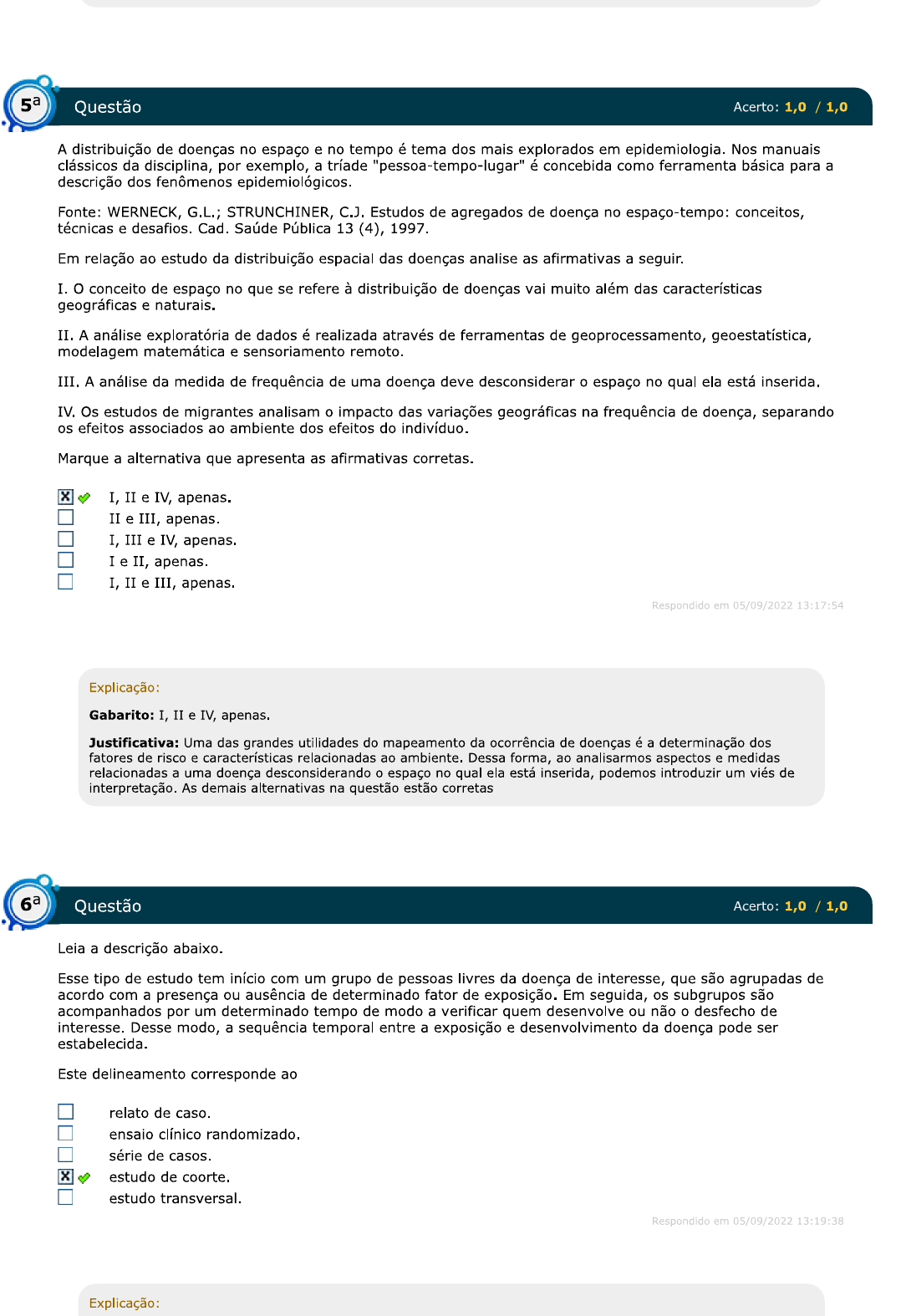 Simulado Fundamentos Da Epidemiologia E Estat Stica Fundamentos De