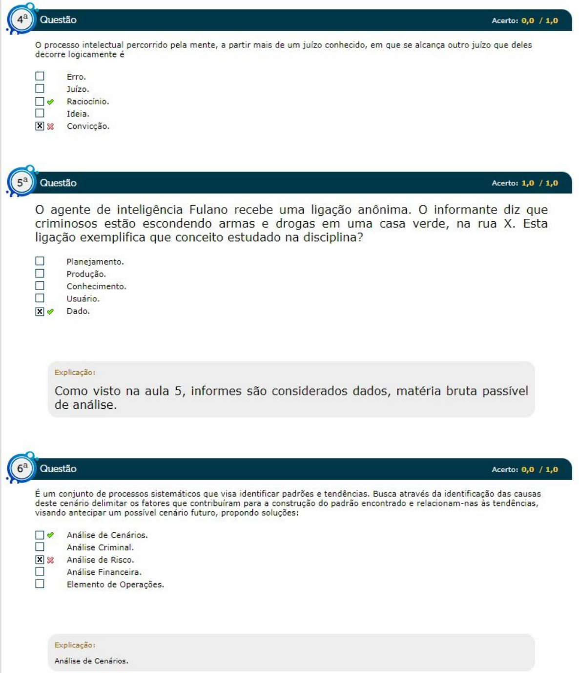 1 Ciclo do Simulado AV DOUTRINA DA INTELIGÊNCIA I Doutrina de