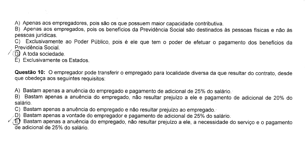 Prova Direito Social E Trabalhista 2019 Pag 3 Direito Social E