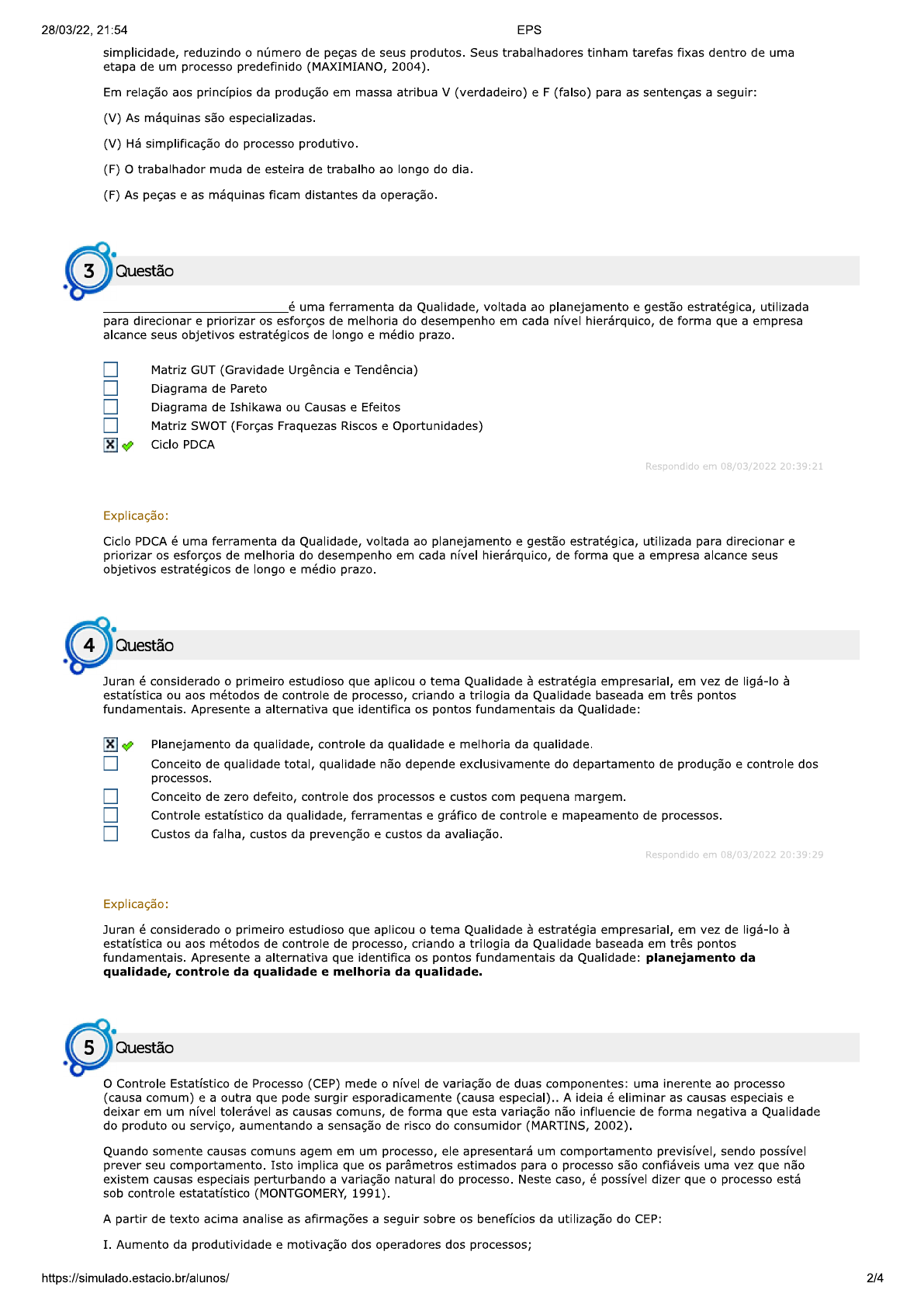 Gestão de Qualid Teste 01 A Administração