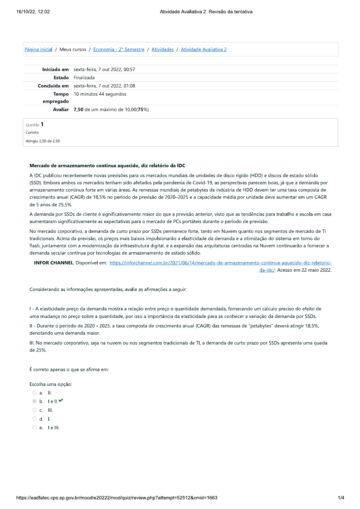 Economia Semestre Atividade Avaliativa Corre O Economia I