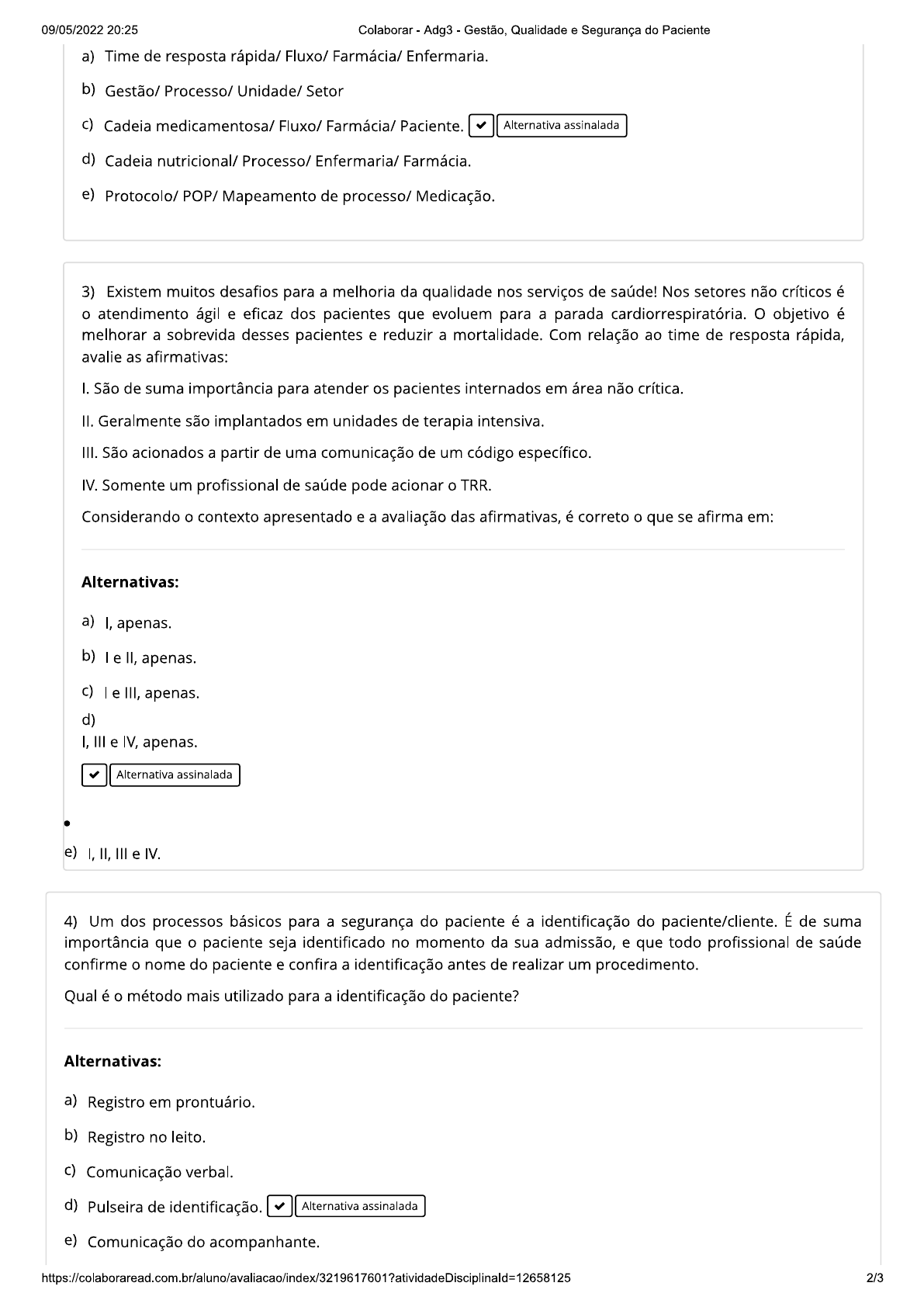 Adg3 Gestão Qualidade e Segurança do Paciente Enfermagem