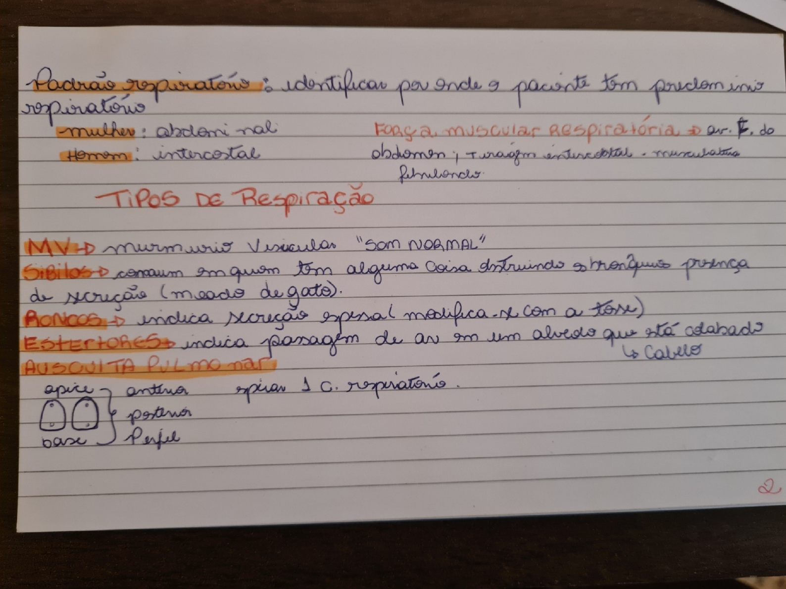 avaliação funcional Fisioterapia Respiratória