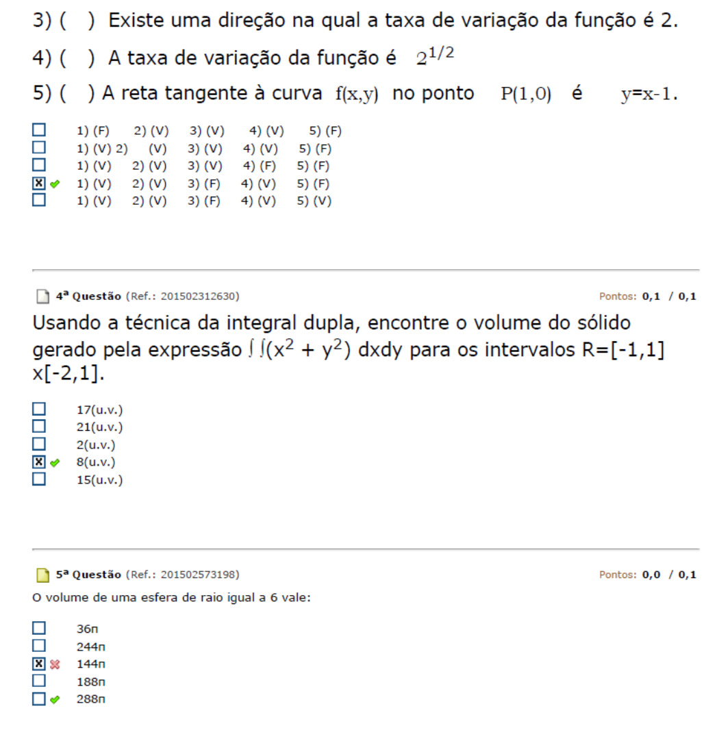 Avaliando Aprendizado Calculo C Lculo Ii