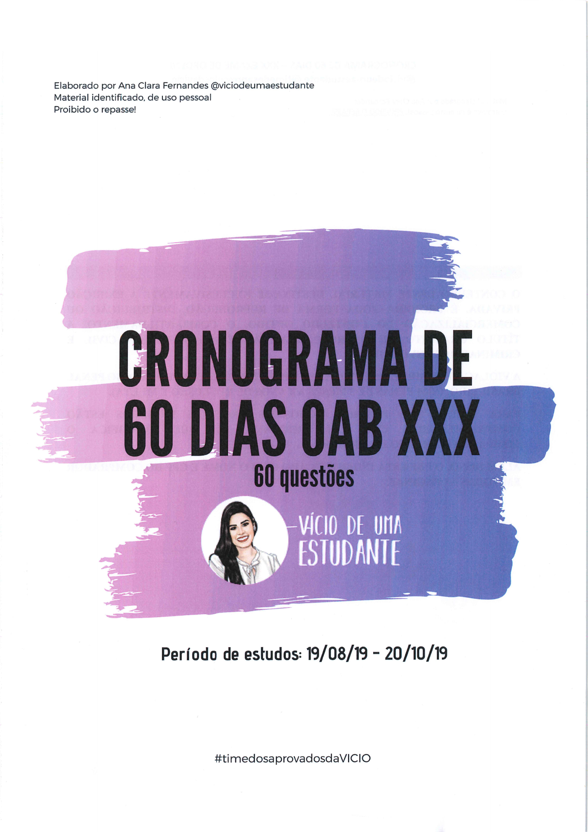 Cronograma 60 Dias Oab