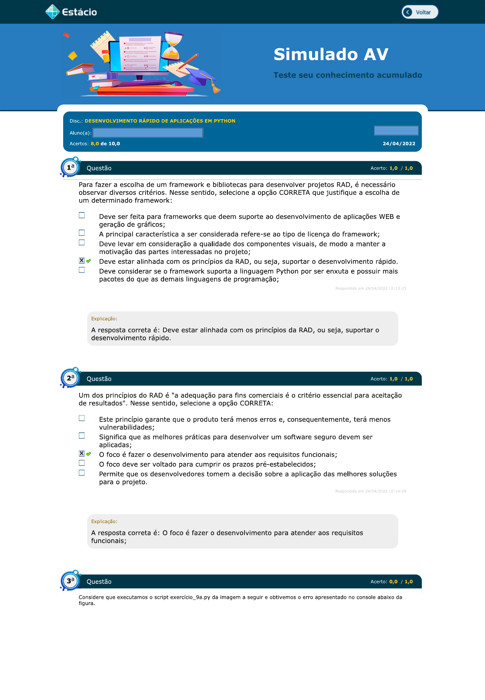 DESENVOLVIMENTO RÁPIDO DE APLICAÇÕES EM PYTHON Desenvolvimento de