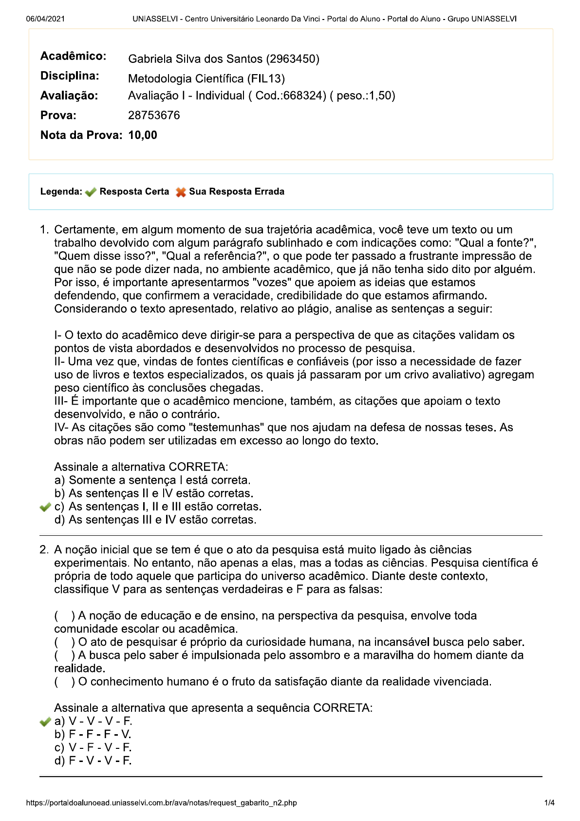 Avaliação I Individual Cod 668324 peso 1 50 Metodologia