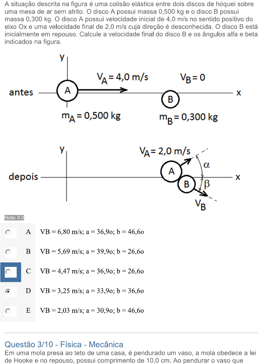 Apol 3 FisicaMecanica Física Mecânica