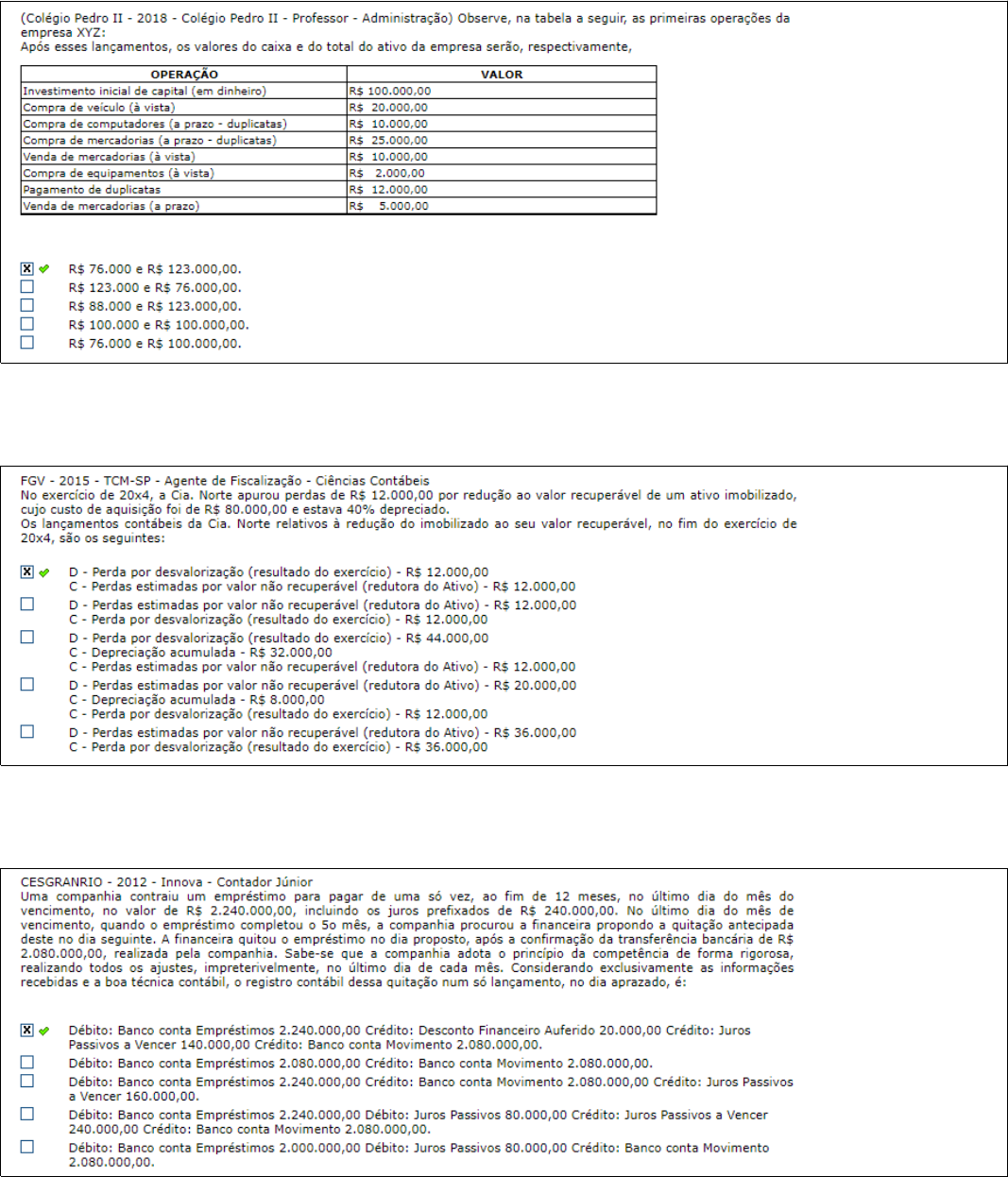 Simulado Av Contabilidade Geral Est Cio Contabilidade Geral