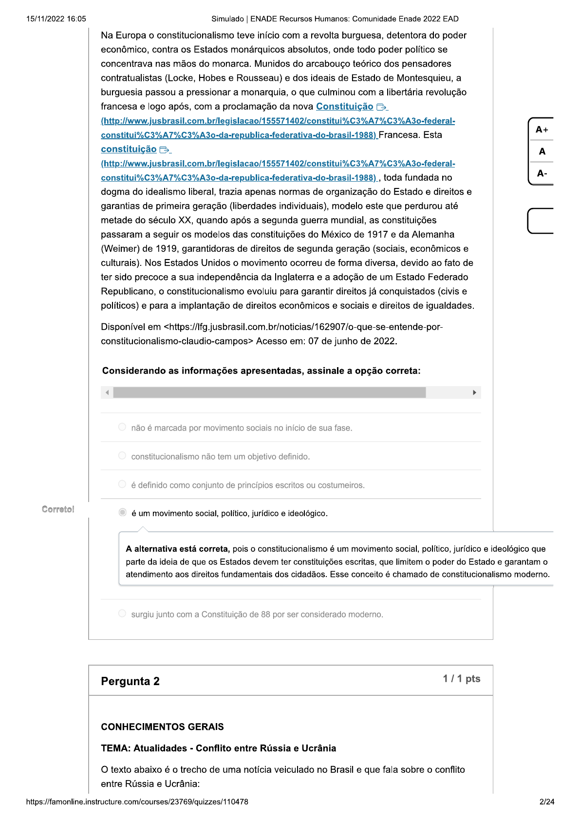 ENADE SIMULADO recursos humanos Logística