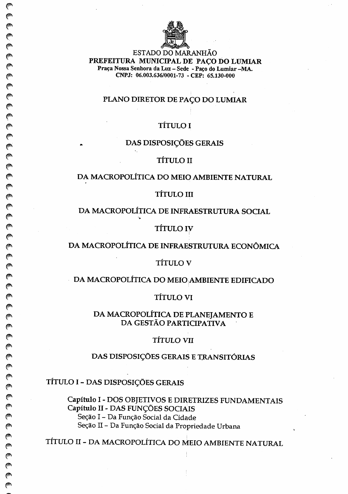 Lei N Plano Diretor Municipal Pa O Do Lumiar Ergonomia