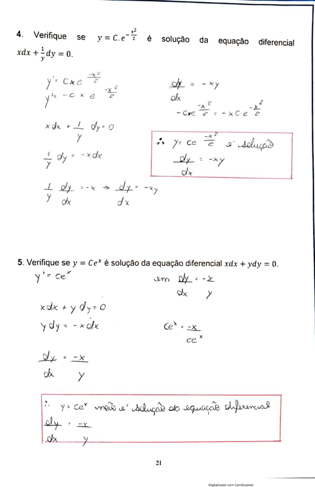 Tarefa Resolvida Equa Dif Equa Es Diferenciais I