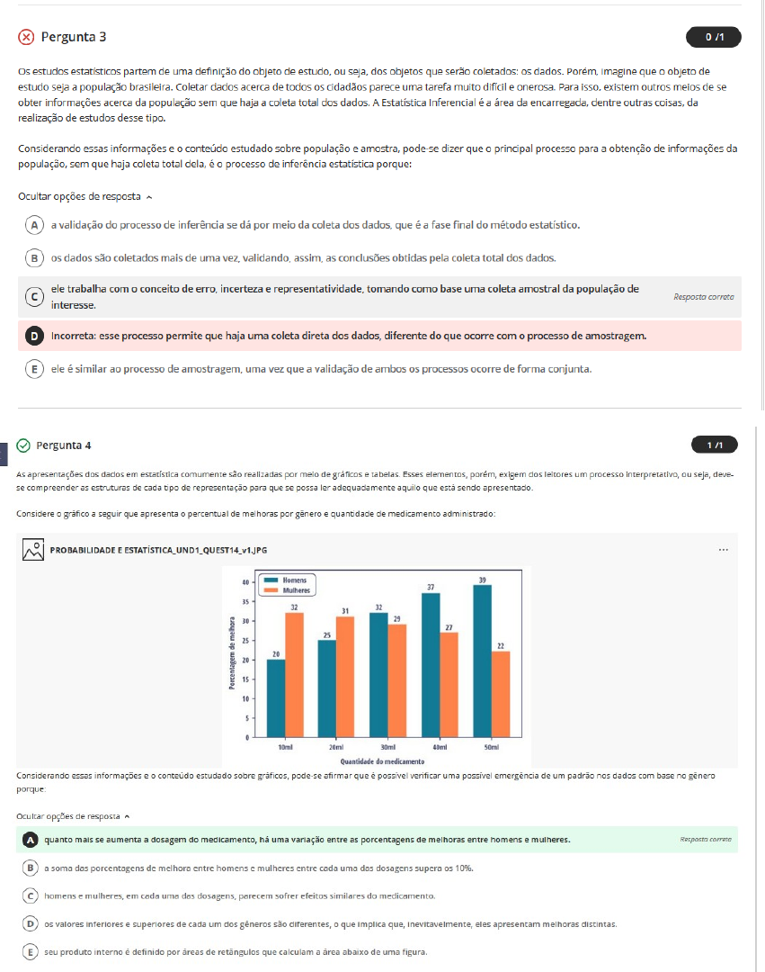 Avalia O Aol Probabilidade E Estat Stica Probabilidade E Estat Stica