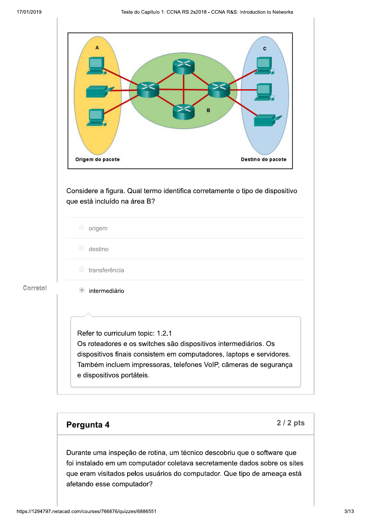 Teste Cap Tulo Ccna Cisco Routing E Switching Ccna Cisco