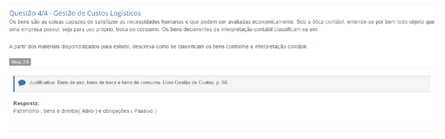 Prova Discursiva Gest O De Custos Logisticos E Ppcp Gest O De