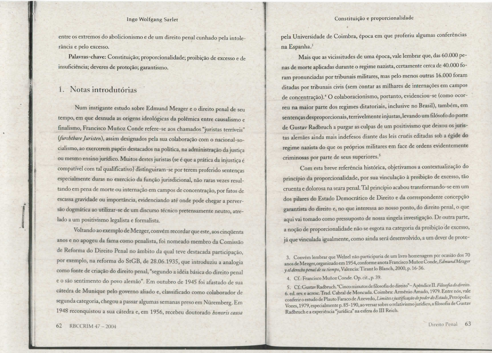 Sarlet Ingo Wolfgang Constitui O E Proporcionalidade O Direito Penal