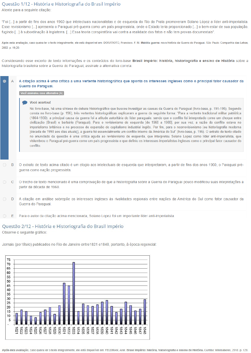 HISTÓRIA E HISTORIOGRAFIA DO BRASIL IMPÉRIO objetiva Brasil Império