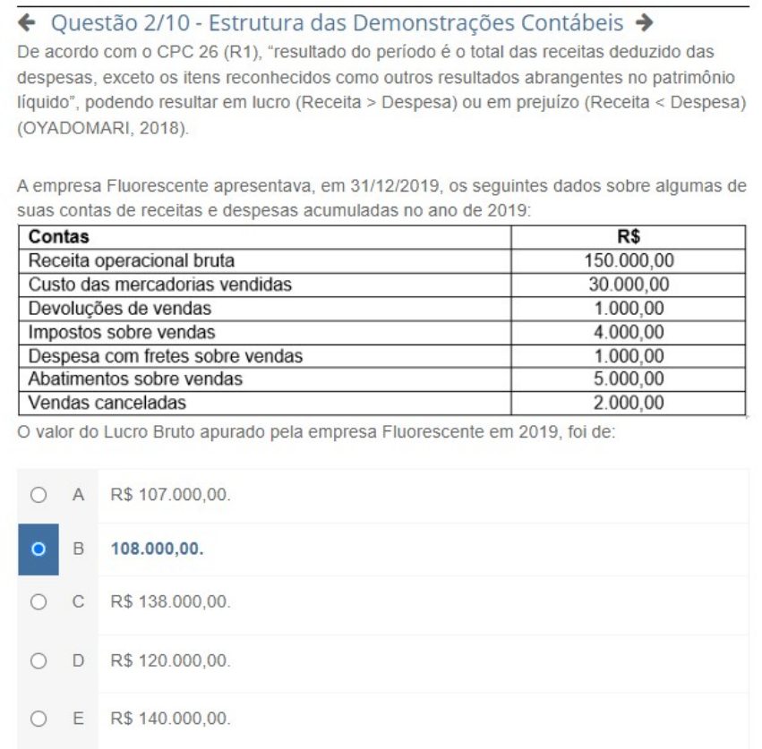 Apol Estrutura Das Demonstra Es Contabeis Nota Estrutura Das