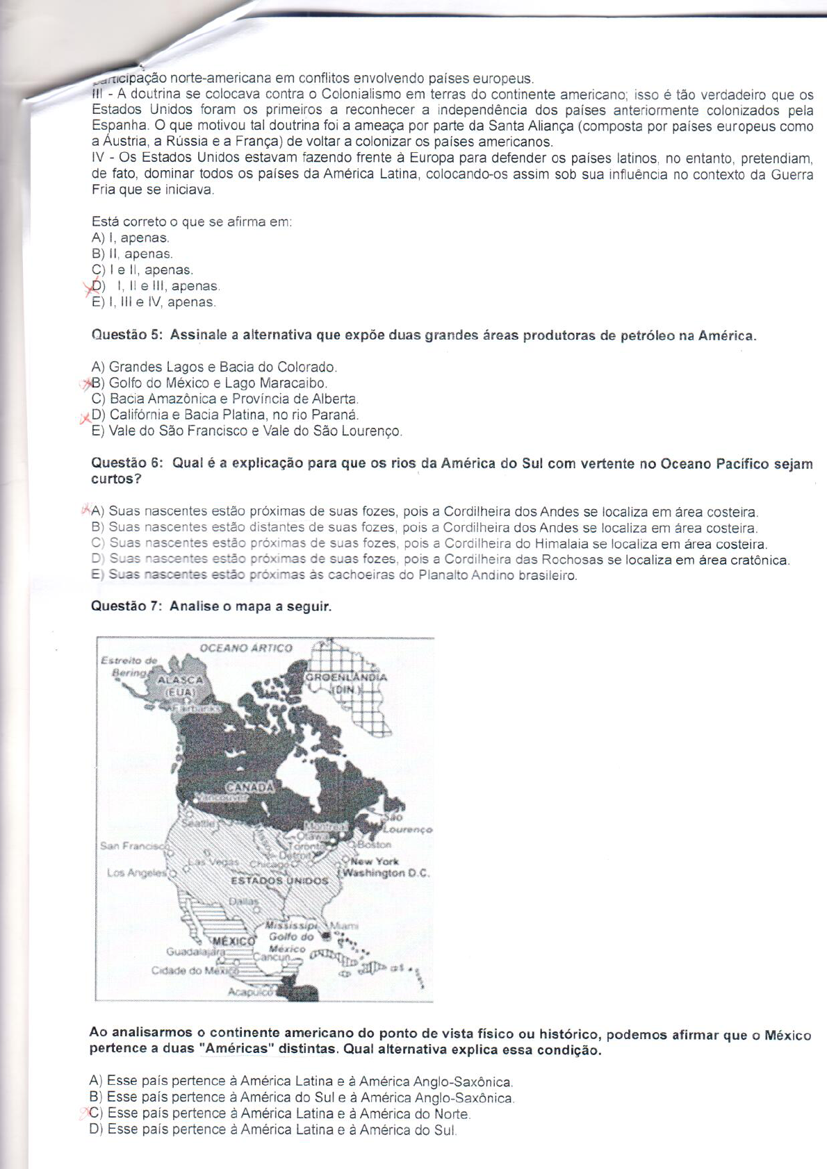 Prova Organiza O Do Espa O Geografia Unip