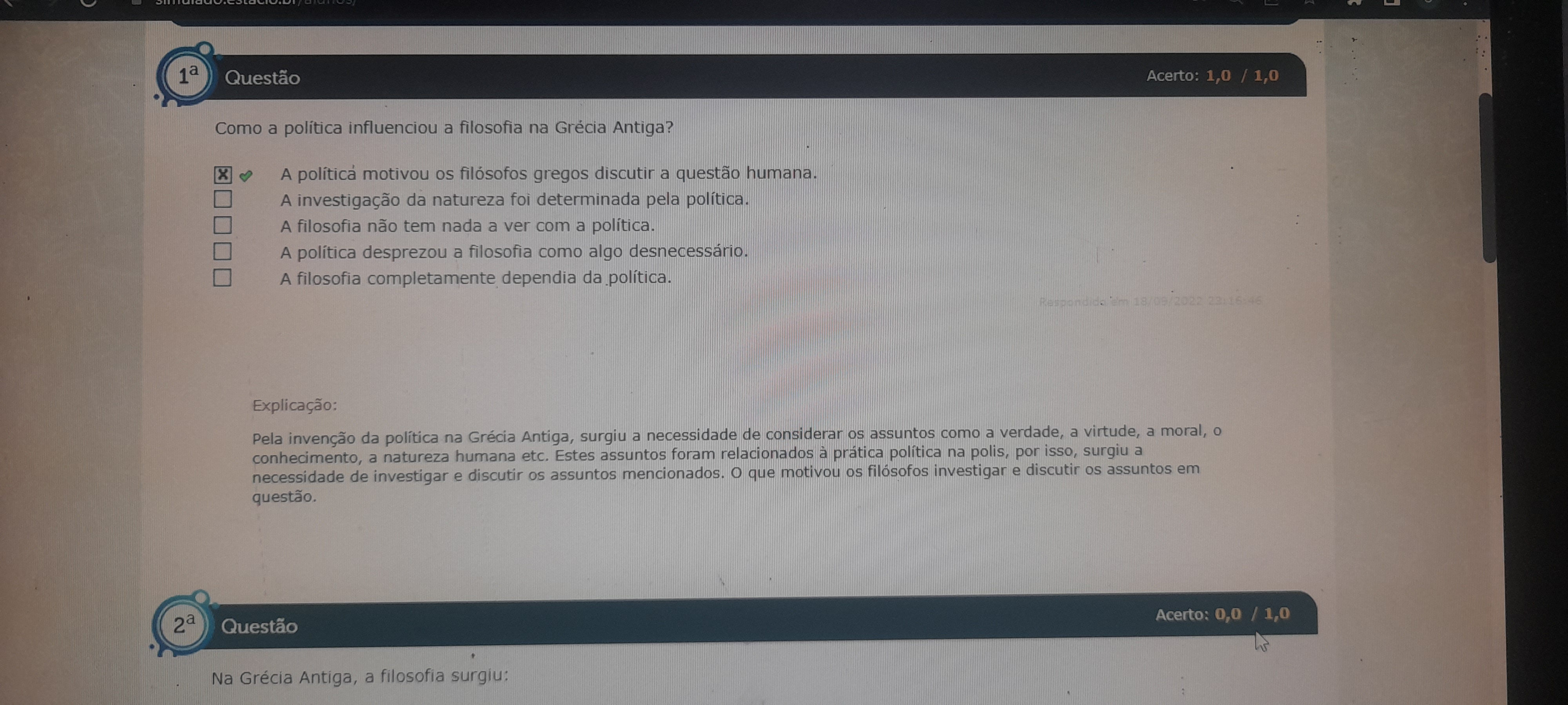 Simulado Filosofia Filosofia Tica E Cidadania