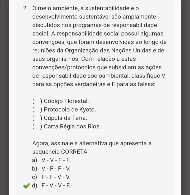 Resposta Da Prova Objetiva Sociedade E Meio Ambiente Sociedade E Meio