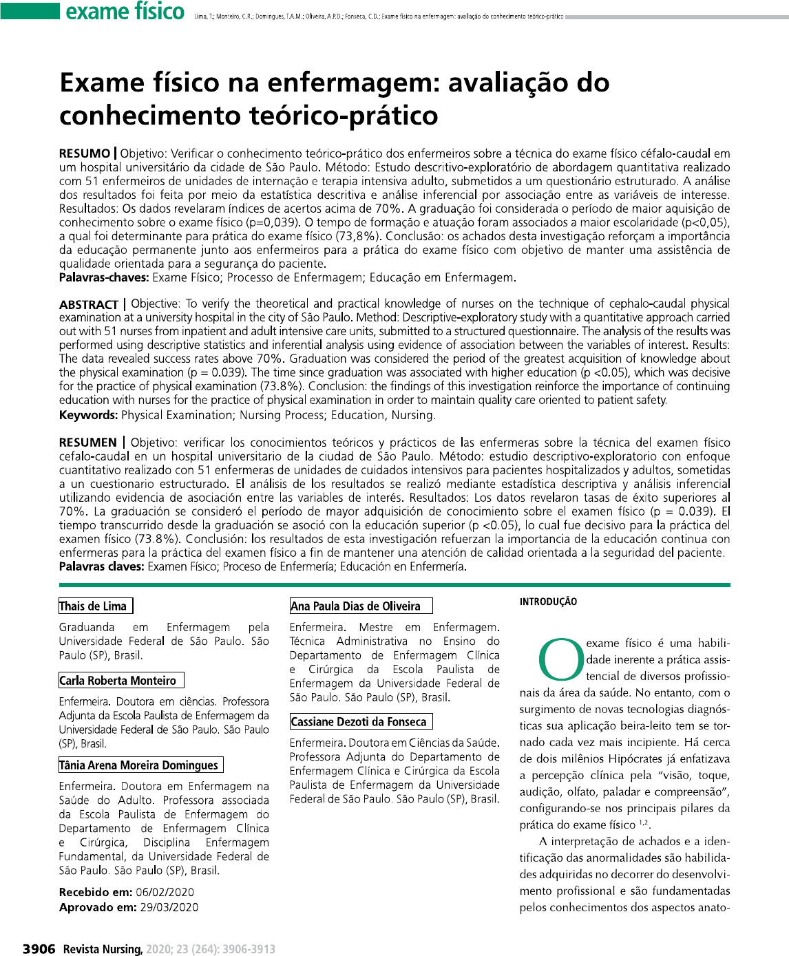 AVALIACAO FISICA DO PACIENTE Enfermagem