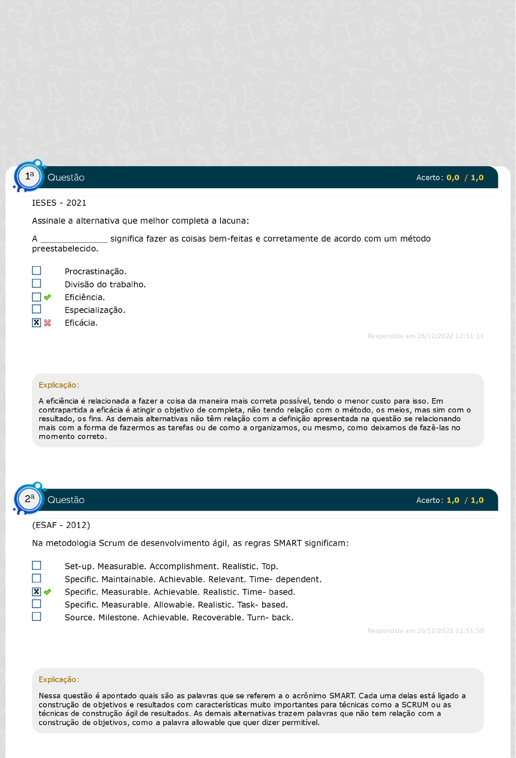 Simulado Planejamento De Carreira E Sucesso Profissional Planejamento