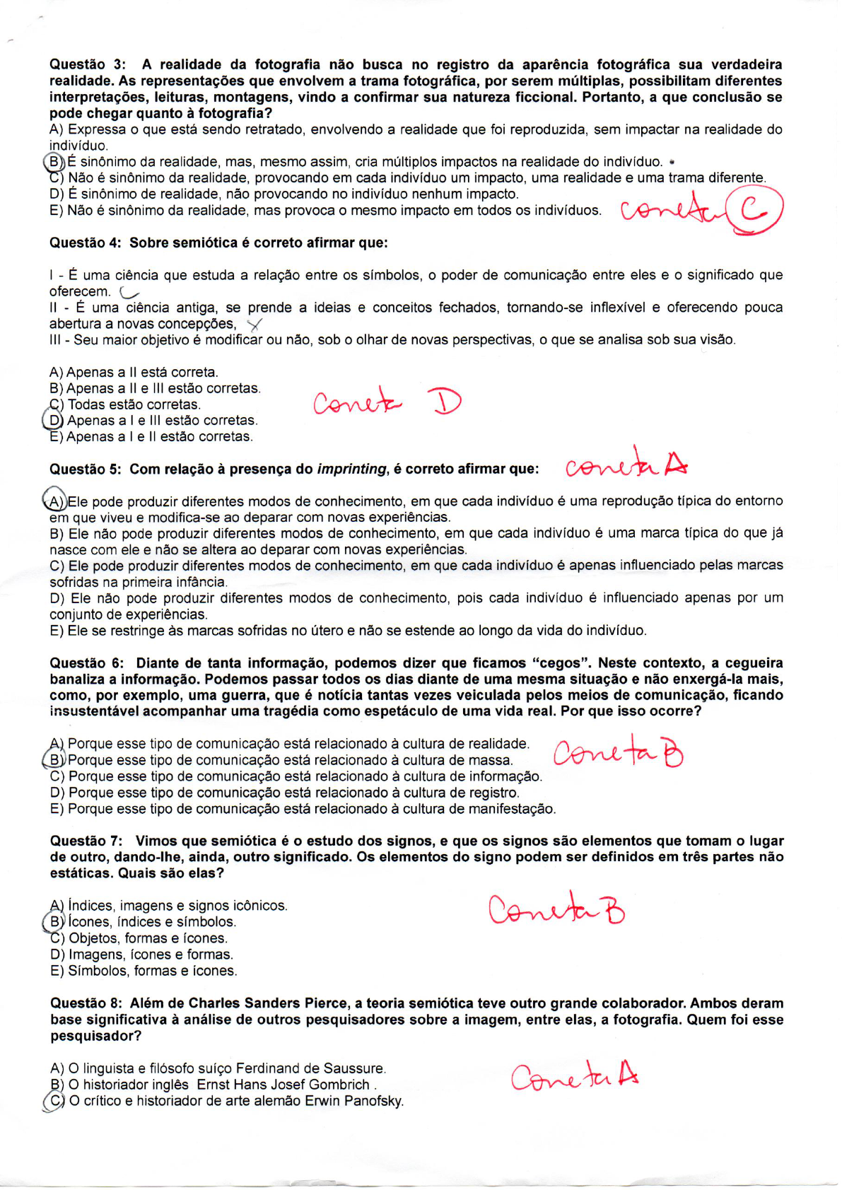 Prova Sistemas de Representação gabarito Corrigida UNIP Sistemas