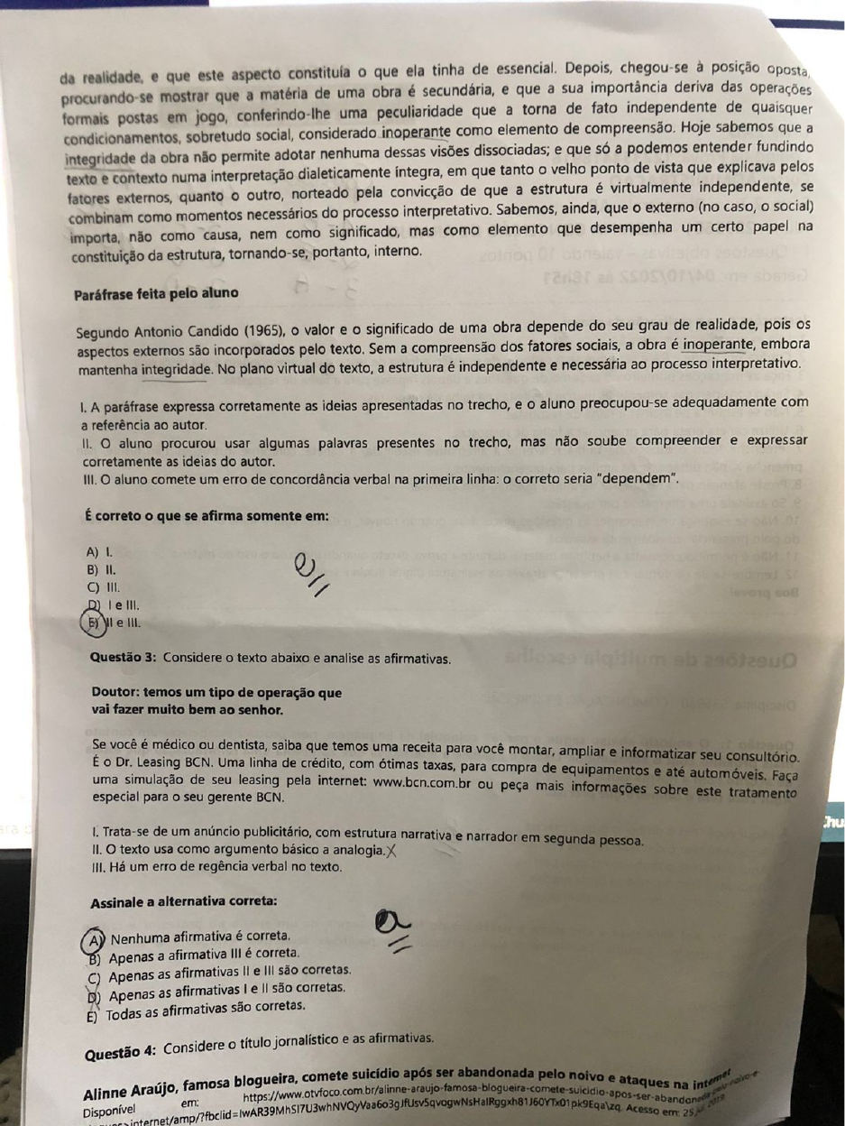 Prova Presencial Unip Comunica O E Express O Gabarito Revisado