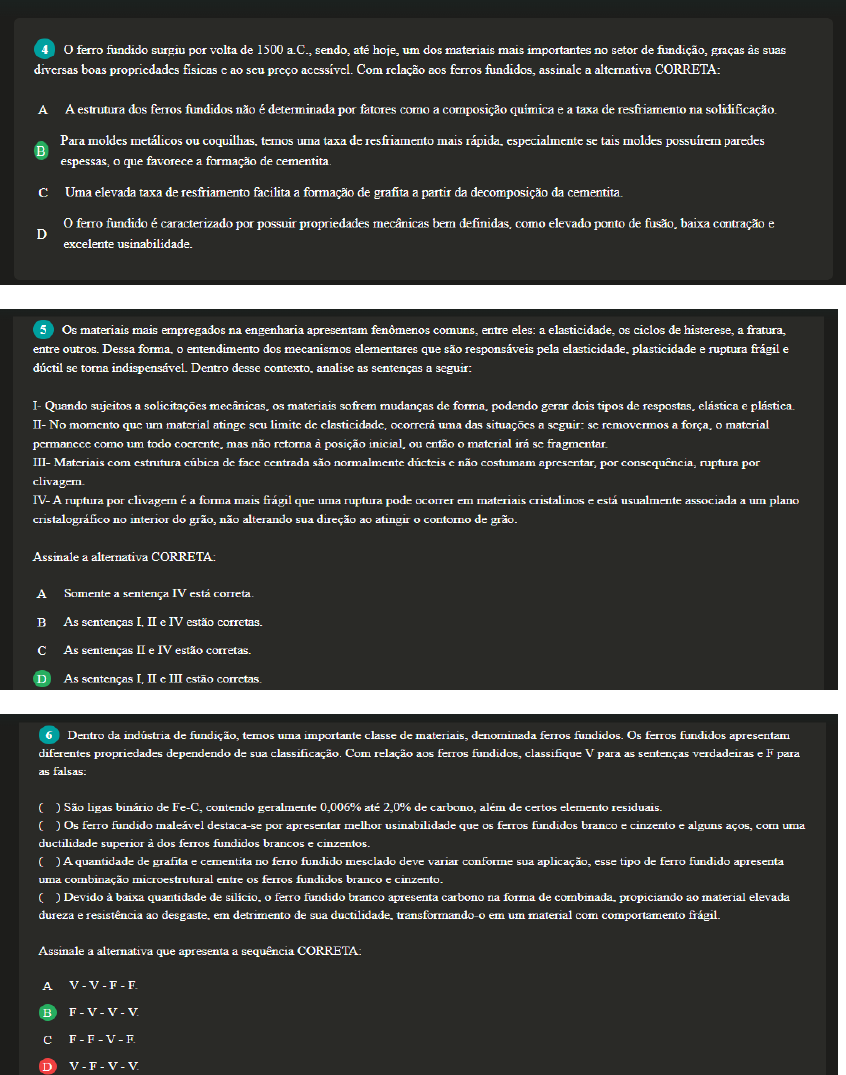 Gabarito Prova 02 Práticas Materiais e Tratamento Térmico Tratamentos