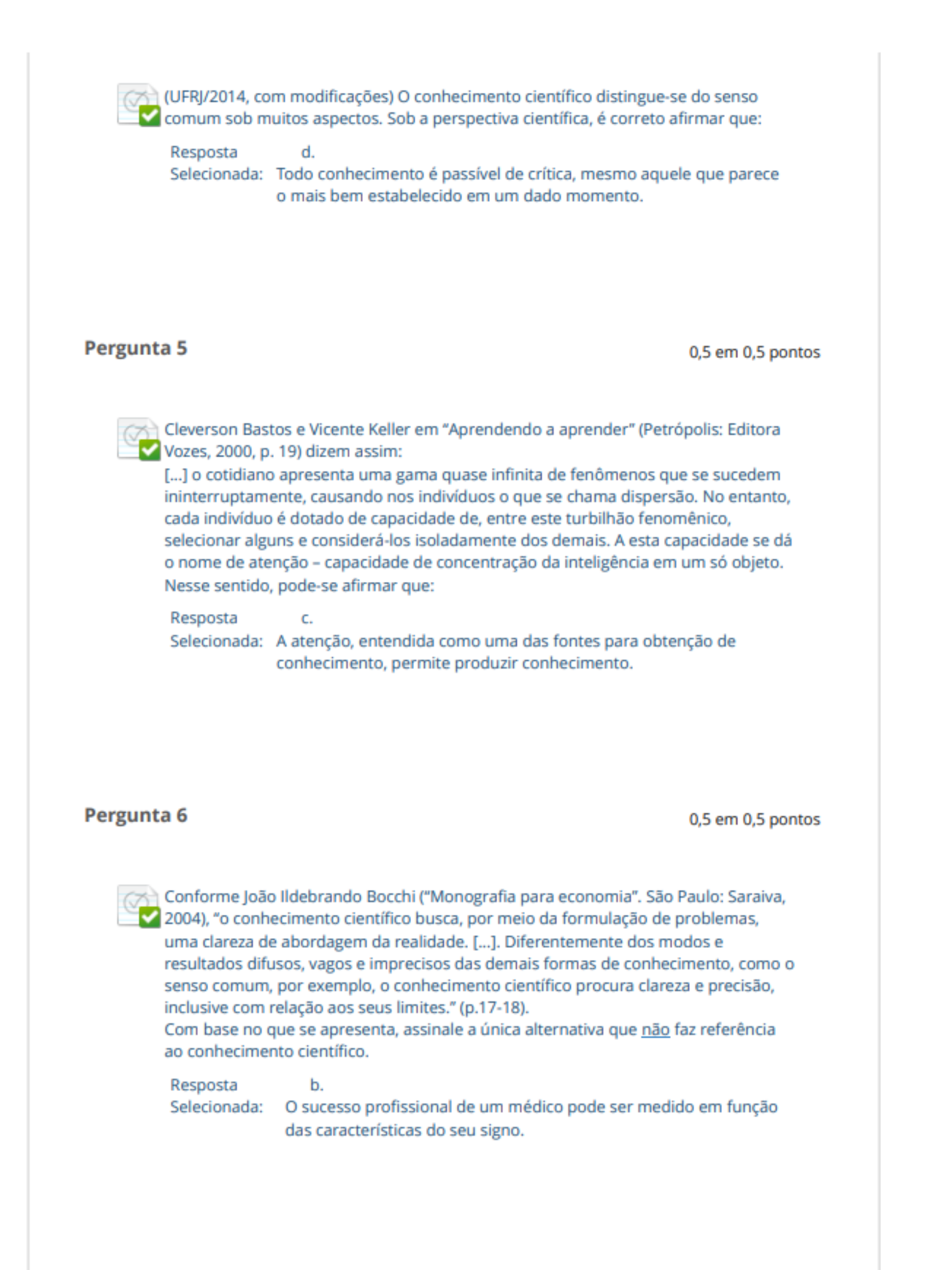 Metodologia Do Trabalho Acad AVA Questionario I Metodo Do Trabalho