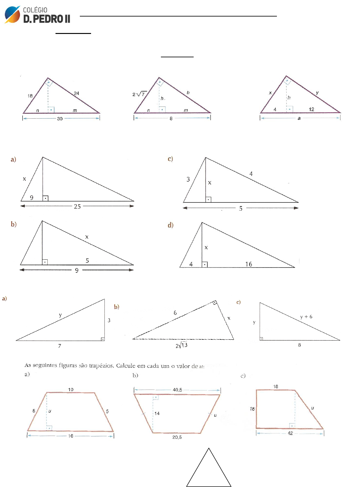 Quest O Pet Matem Tica Encontre Os Valores De X Em Cada