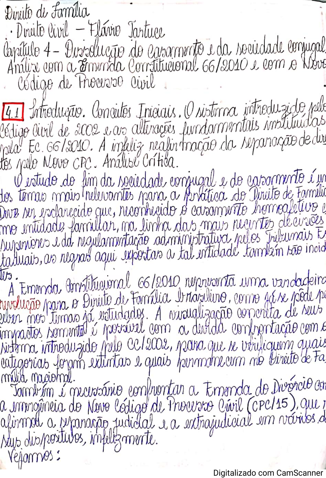 Resumo 4 Direito de Família DISSOLUÇÃO DO CASAMENTO Direito Civil I