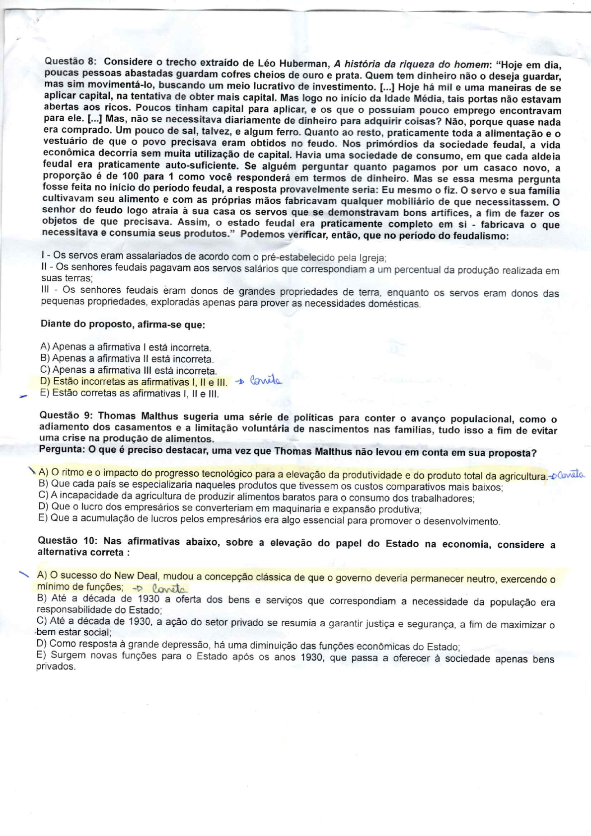 Prova de Economia Política Economia Política