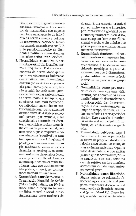 O Conceito De Normalidade Em Psicopatologia DALGALARRONDO - Psicopatologia