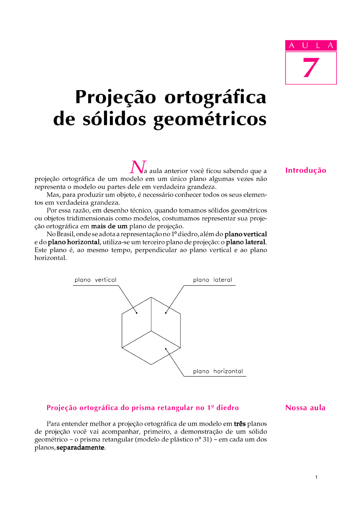 Proje O Ortogr Fica De S Lidos Geom Tricos - Desenho Técnico E ...