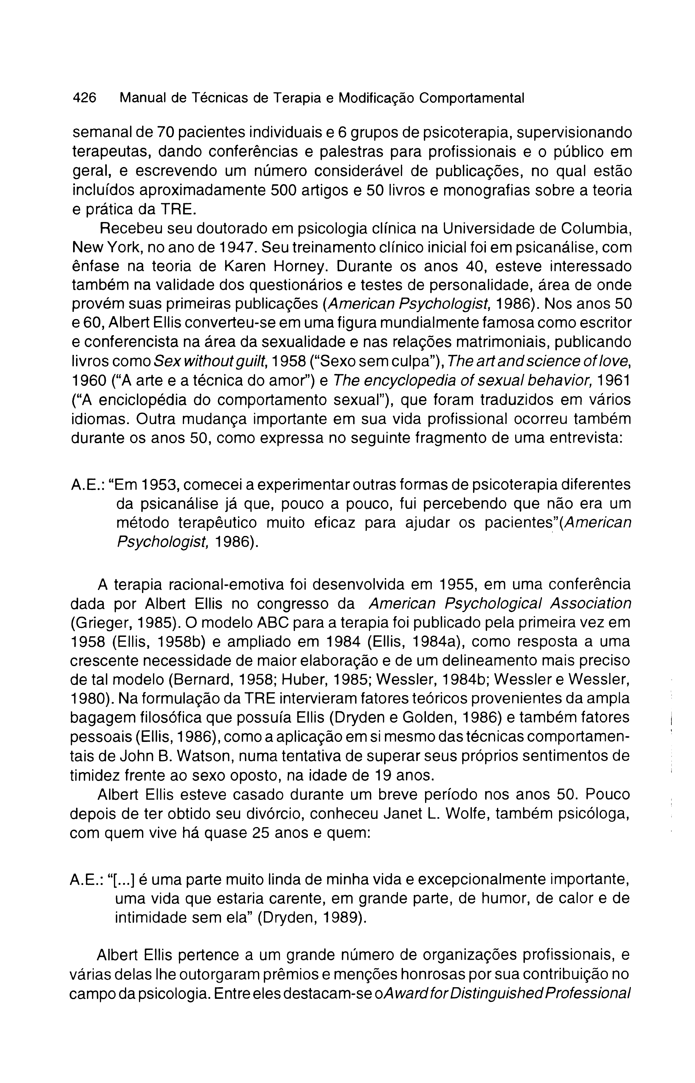 Terapia Racional Emotiva Comportamental: visão geral.