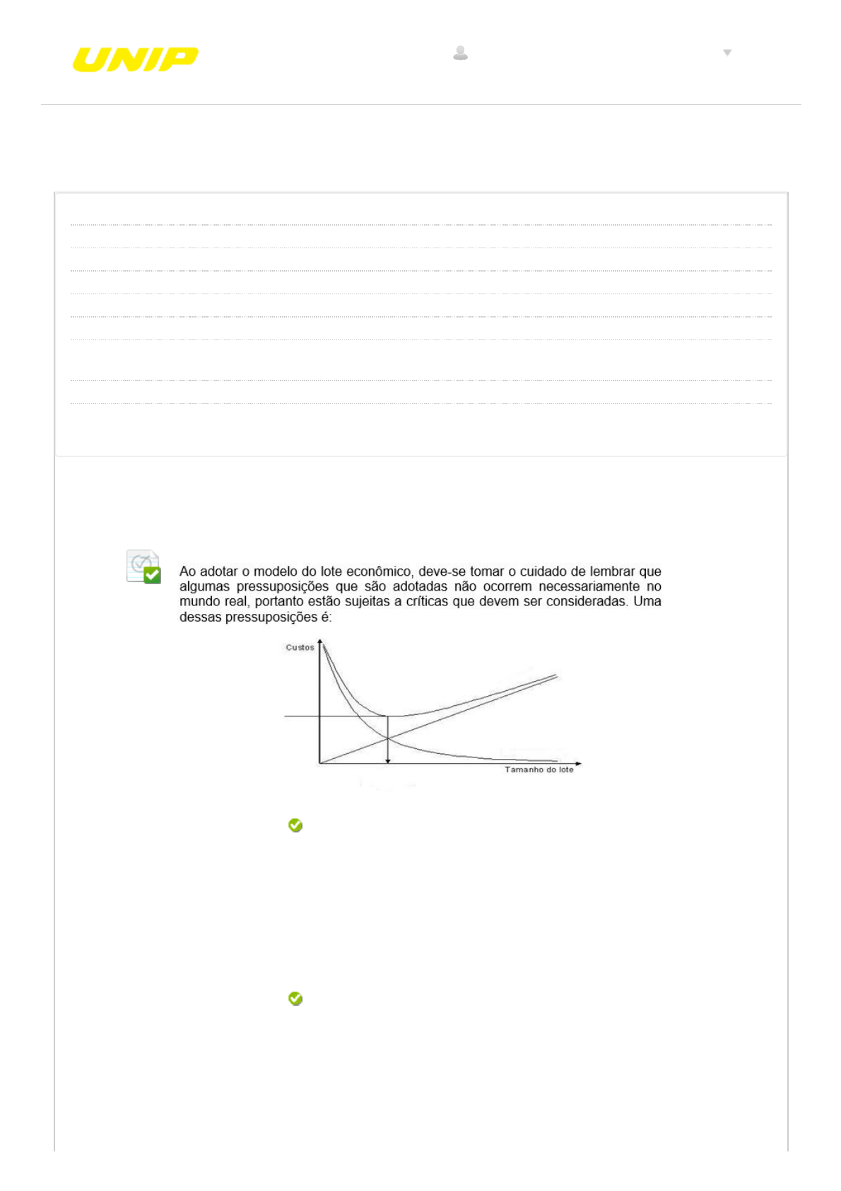 QUESTIONÁRIO UNIDADE I - Gestão De Suprimentos E Logistica