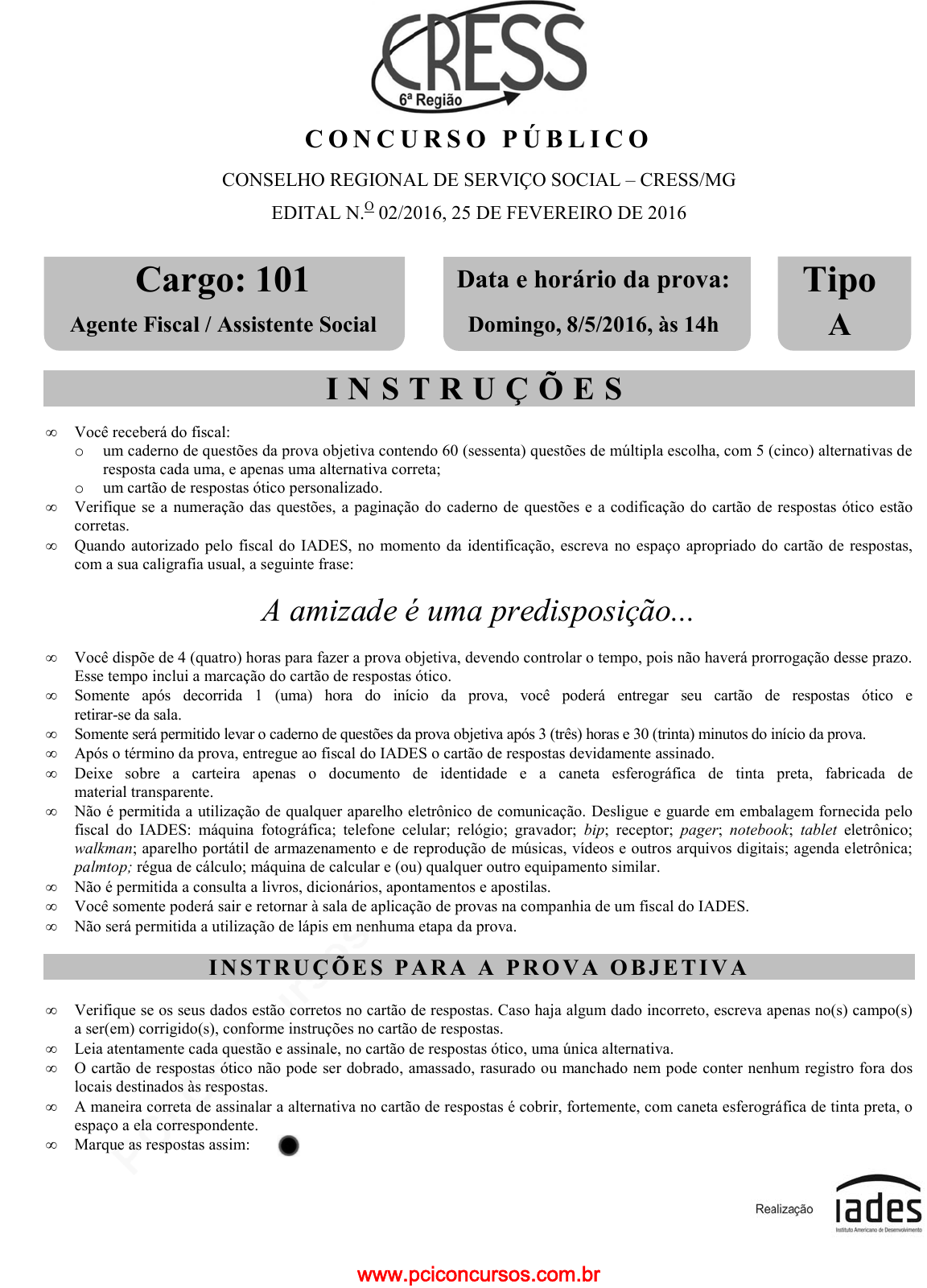 Concurso CRESS MG - Conselho Regional de Serviço Social da 6ª