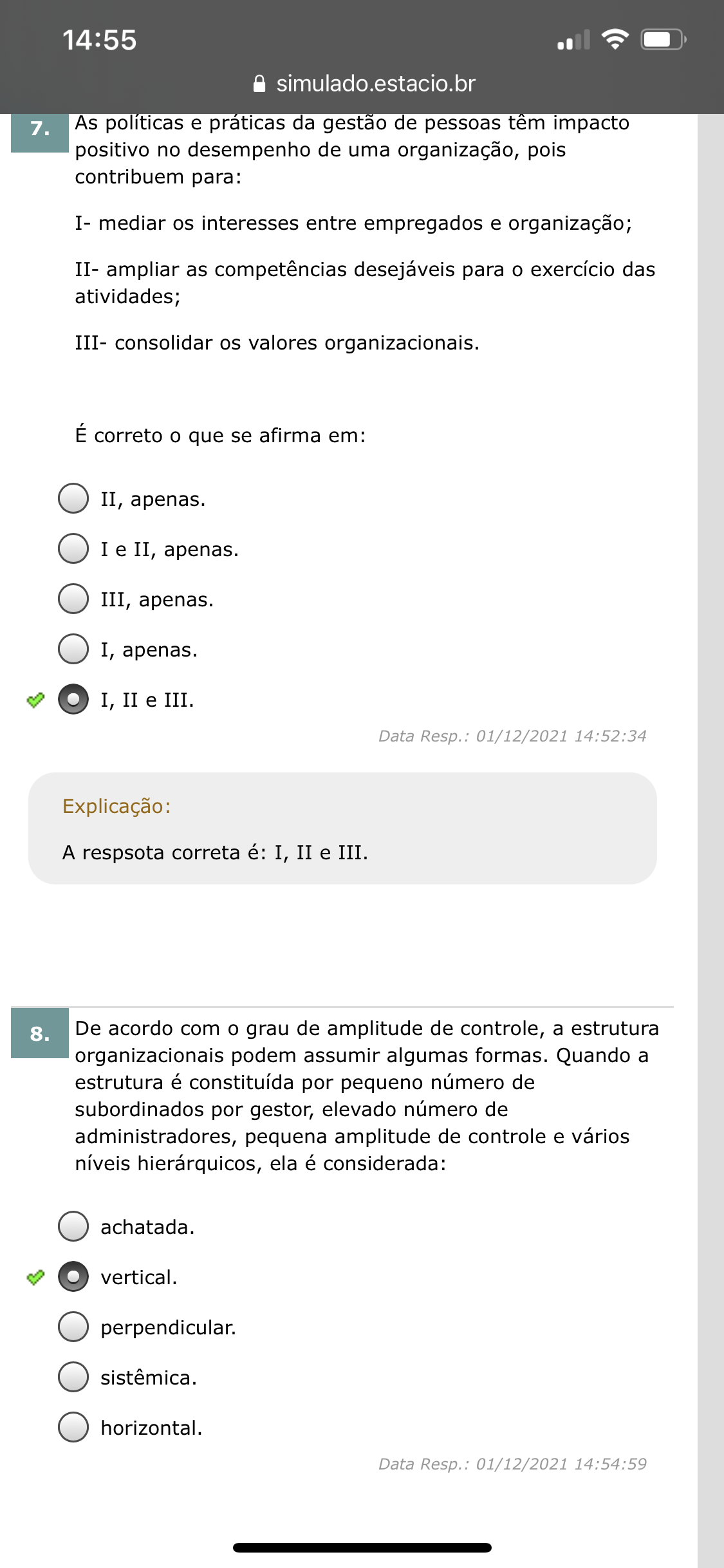 DE ACORDO COM O GRAU DE AMPLITUDE DE CONTROLE, A ESTRUTURA - Bases