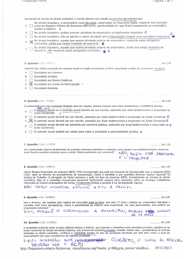 Av2 Direito Empresarial I Direito Empresarial I 4113