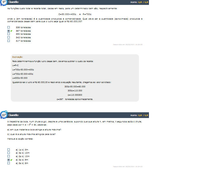 Simulado AV Bases Matematicas - Bases Matematicas