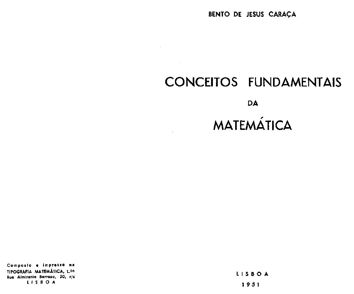 CONCEITOS FUNDAMENTAIS DA MATEMATICA - B - Matemática