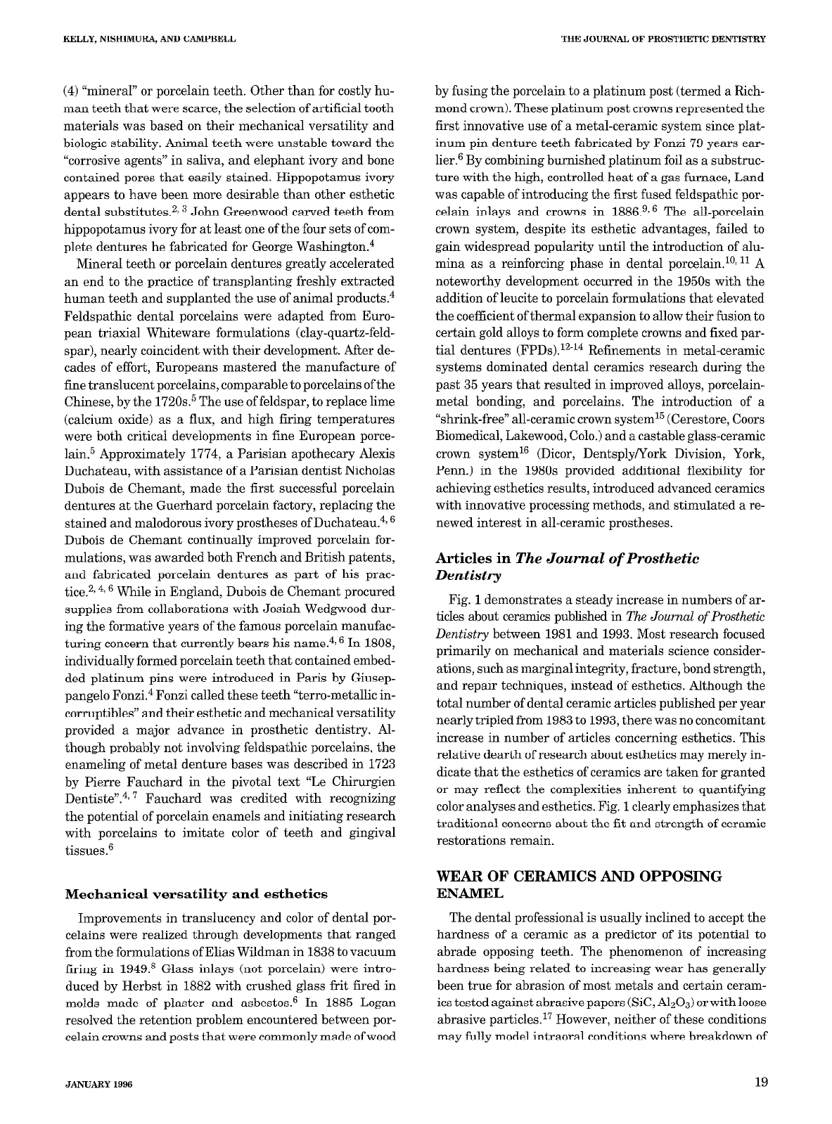 Ceramics in dentistry Historical roots and current perspectives
