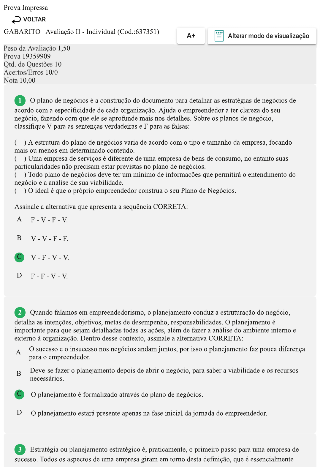 Empreendedorismo (ADM63) - Avaliação II - Individual - Empreendedorismo