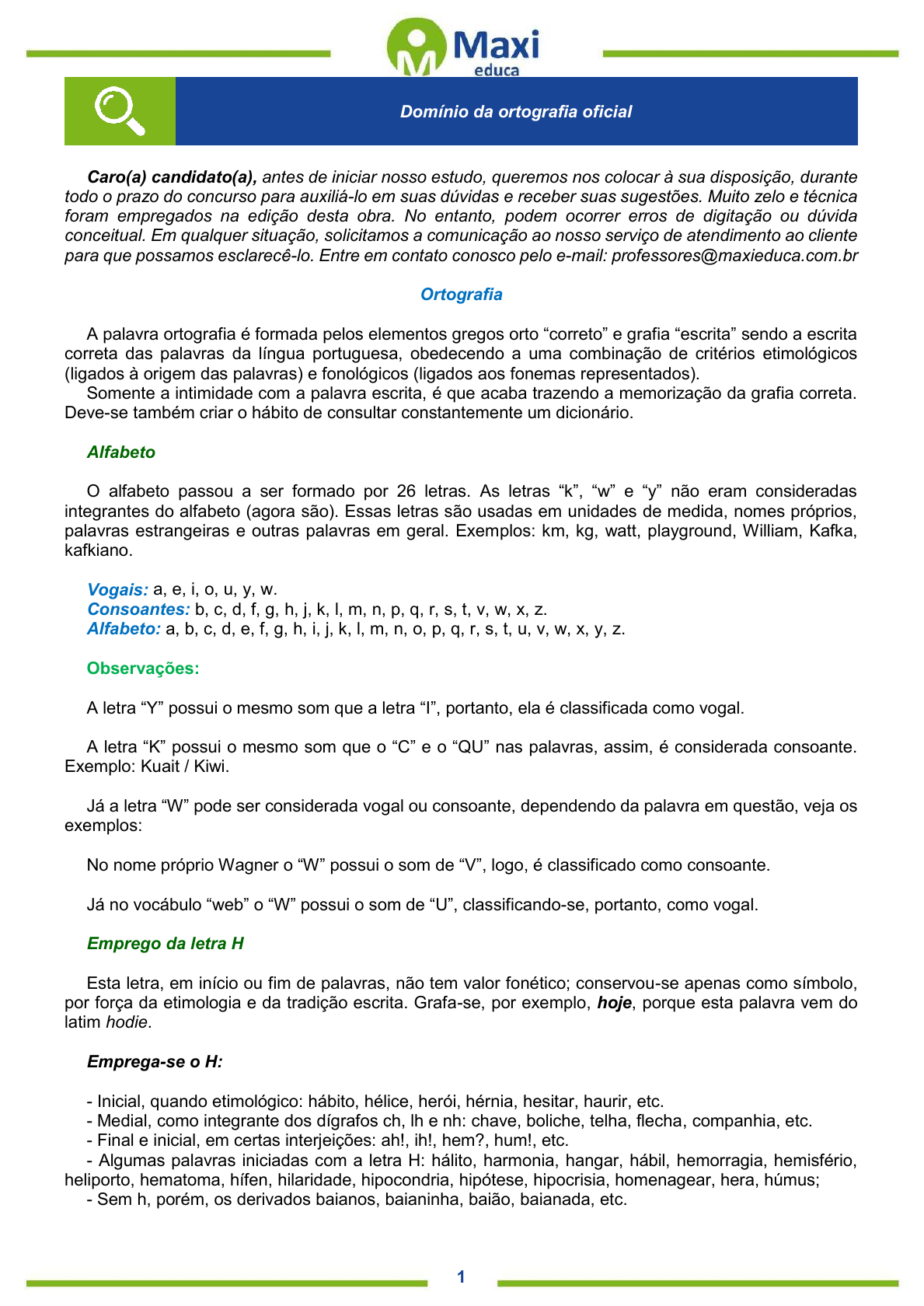 01 - Lingua Portuguesa - Dominio da Ortografia Oficial - Concursos