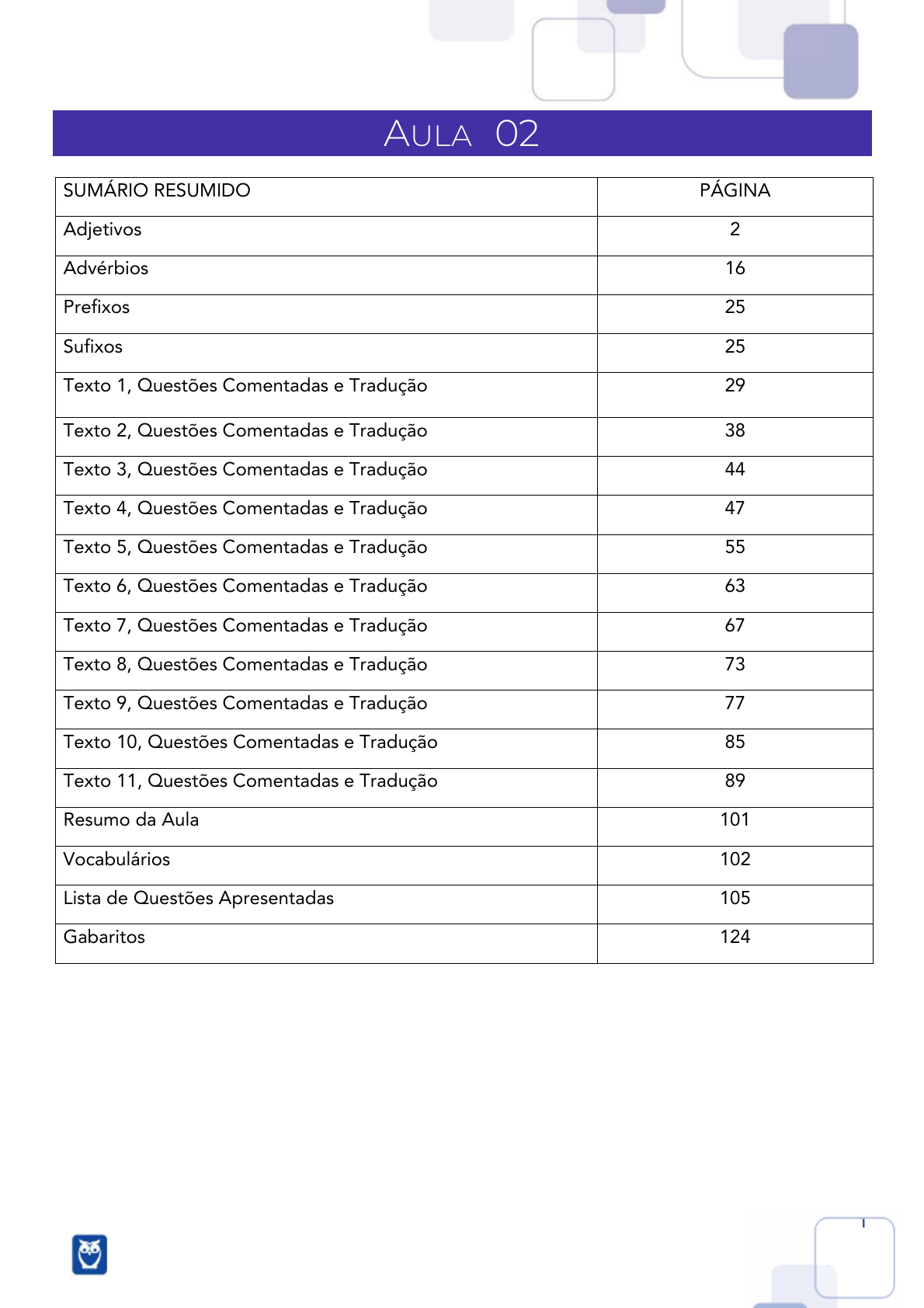 Sufixos comuns em inglês + exercícios